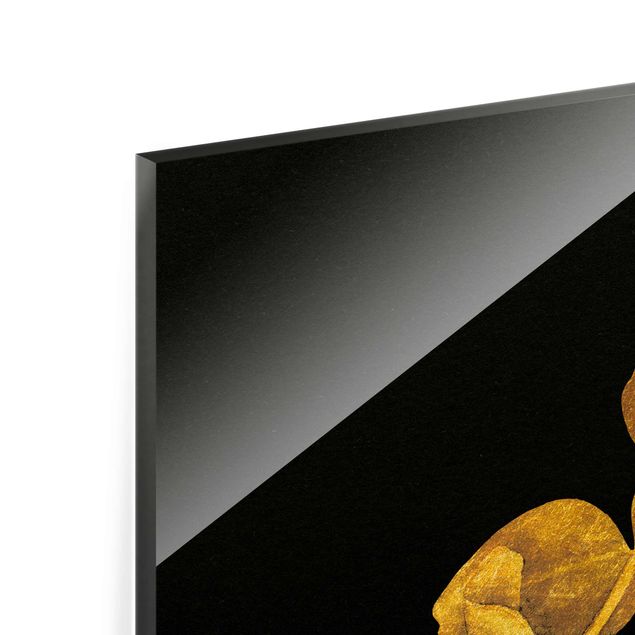 Tableros magnéticos de vidrio Gold - Eucalyptus On Black
