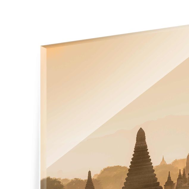 Cuadros de cristal paisajes Sun Setting Over Bagan