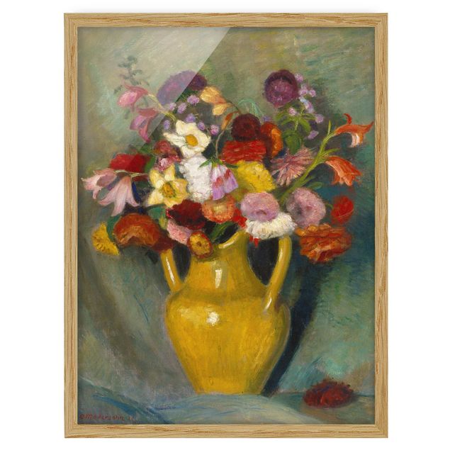 Reproducciones de cuadros Otto Modersohn - Colourful Bouquet in Yellow Clay Jug