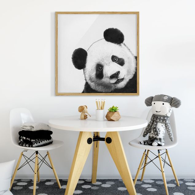Cuadros panda Illustration Panda Black And White Drawing