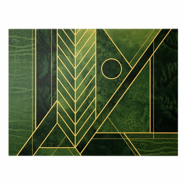 Lienzos Golden Geometry - Emerald