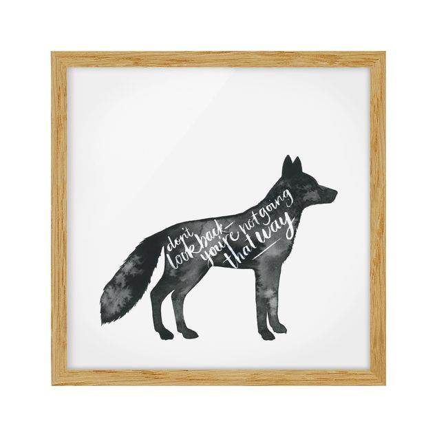Cuadros con frases motivadoras Animals With Wisdom - Fox