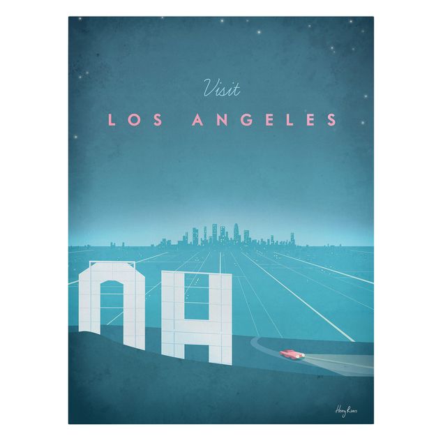 Cuadros en tonos azules Travel Poster - Los Angeles