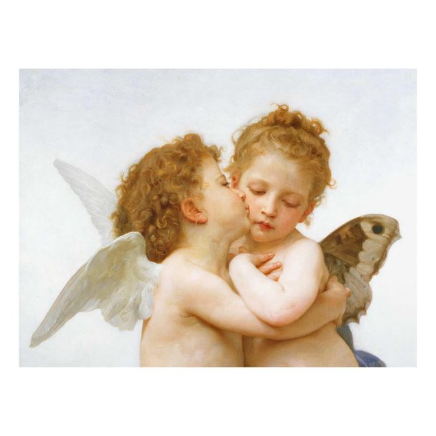 Cuadros de cristal espirituales William Adolphe Bouguereau - The First Kiss