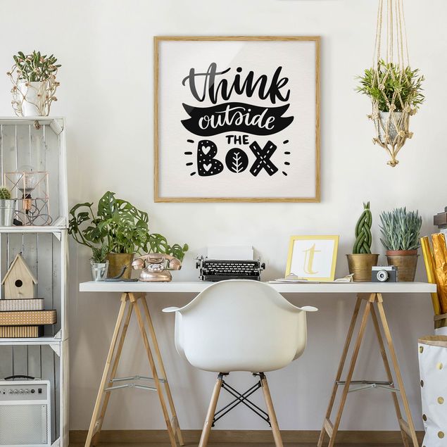 Cuadros con frases Think Outside The Box