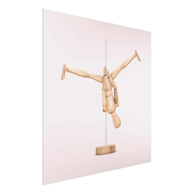 Cuadros de deportes Pole Dance With Wooden Figure