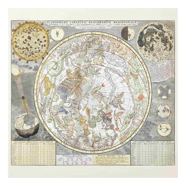 Cuadros decorativos Vintage Ancient Star Map