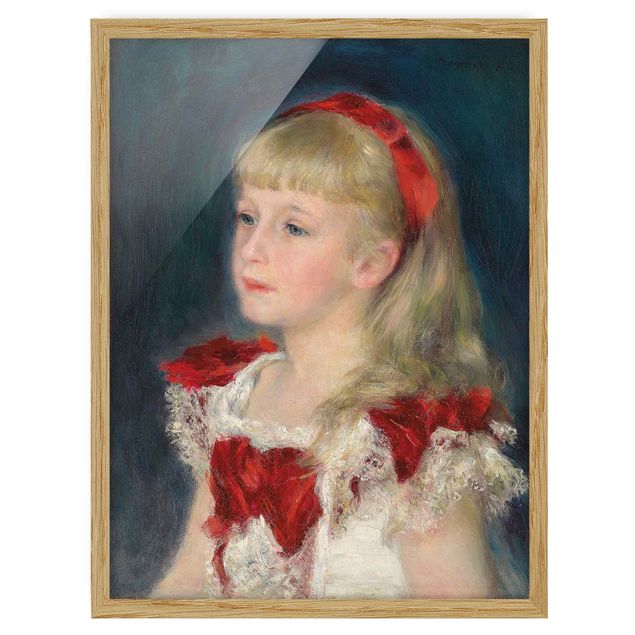 Reproducciones de cuadros Auguste Renoir - Mademoiselle Grimprel with red Ribbon