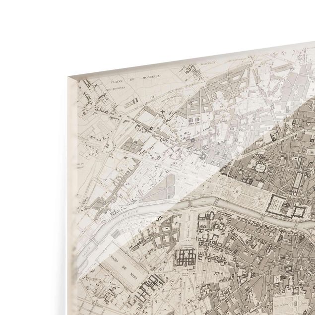 Cuadros modernos Vintage Map Paris
