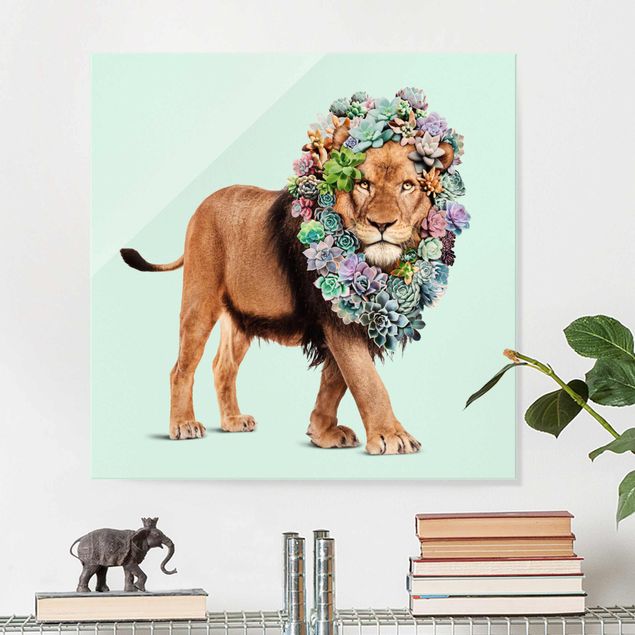 Cuadros Jonas Loose Lion With Succulents