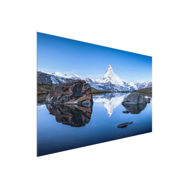 Cuadros de montañas Stellisee Lake In Front Of The Matterhorn