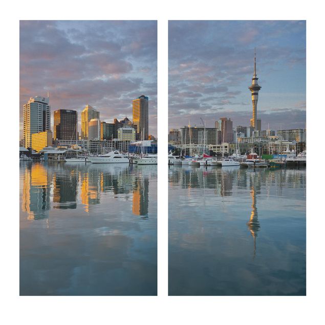 Lienzos ciudades Auckland Skyline Sunset