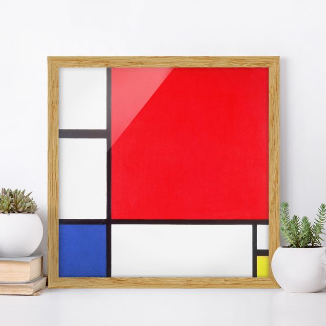 Decoración de cocinas Piet Mondrian - Composition With Red Blue Yellow