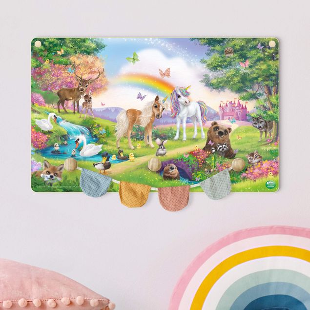 Decoración infantil pared Animal Club International - Magical Forest With Unicorn