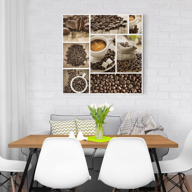 Cuadros de café para cocina Coffee Collage