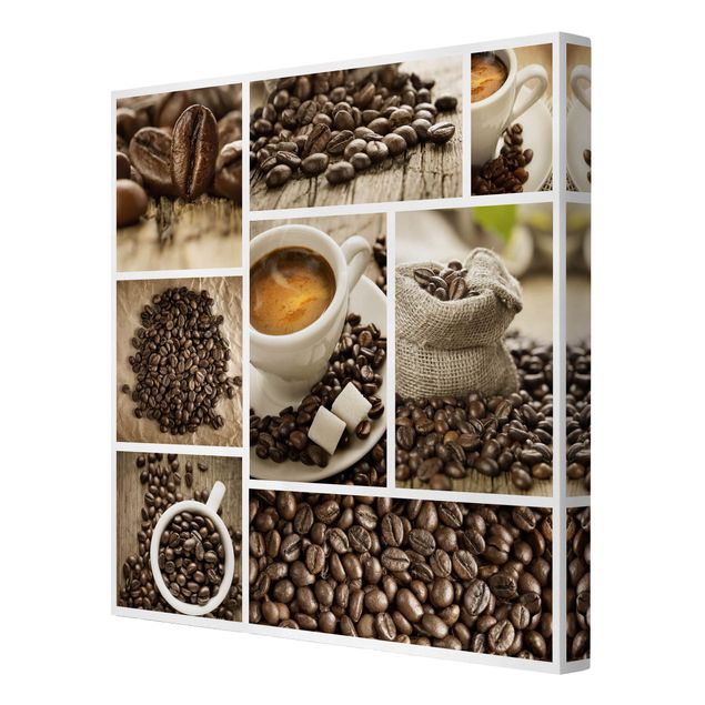 Lienzos decorativos Coffee Collage