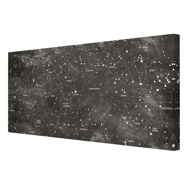 Cuadros modernos Map Of Constellations Blackboard Look