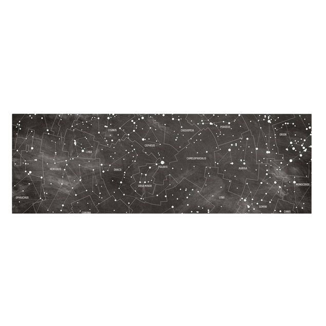 Cuadros en blanco y negro Map Of Constellations Blackboard Look