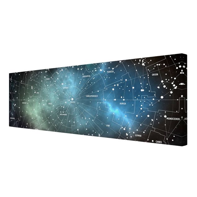 Cuadros decorativos Stellar Constellation Map Galactic Nebula