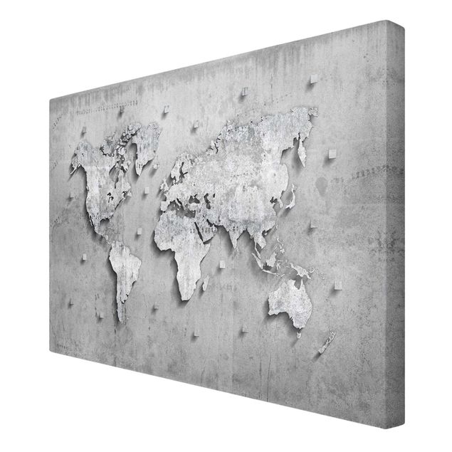 Cuadros modernos Concrete World Map