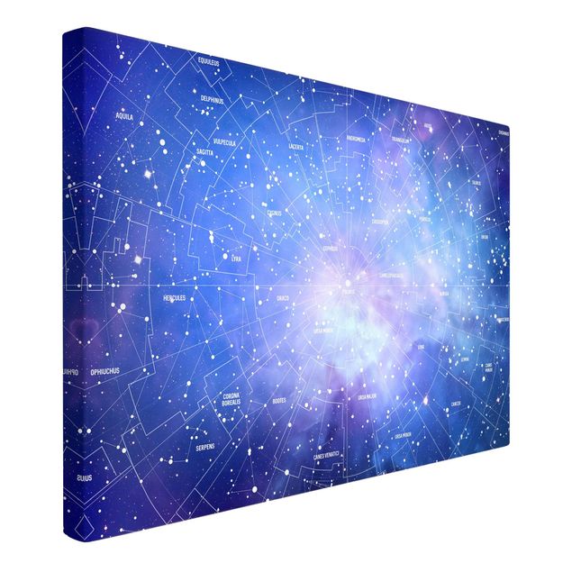 Lienzos de mapamundi Stelar Constellation Star Chart