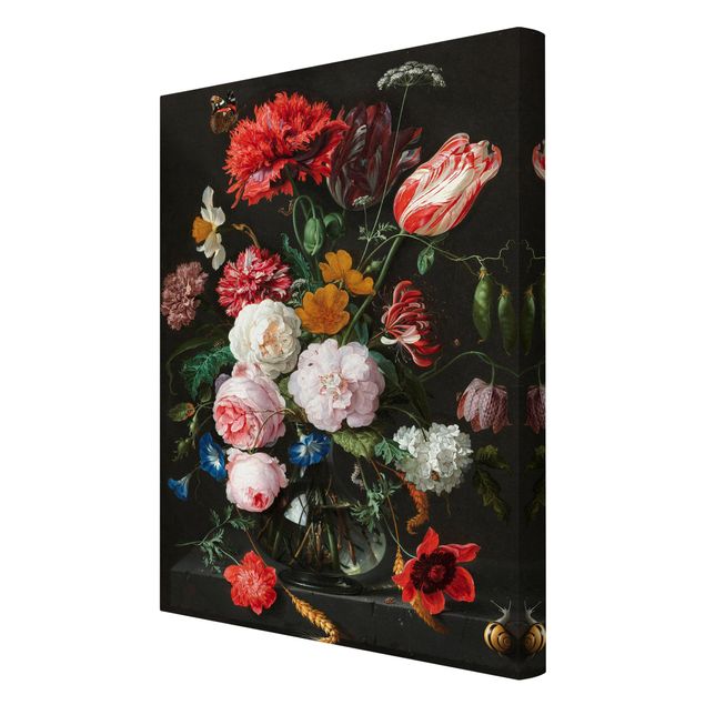 Cuadros flores Jan Davidsz De Heem - Still Life With Flowers In A Glass Vase