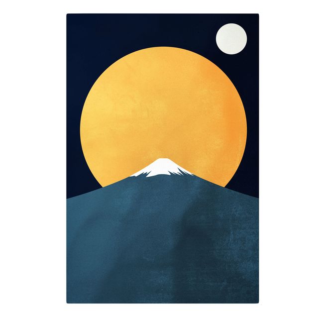 Cuadros paisajes Sun, Moon And Mountain