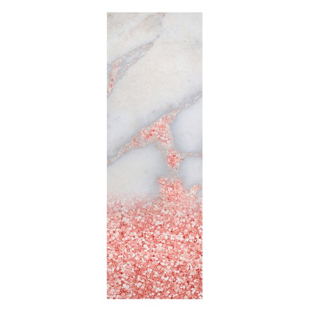 Lienzos abstractos Marble Look With Pink Confetti