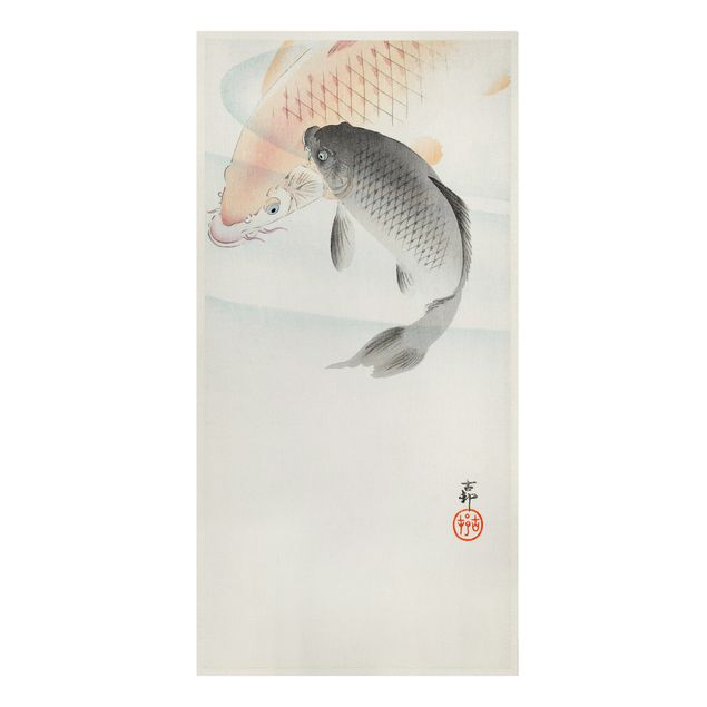 Lienzos animal Vintage Illustration Asian Fish L