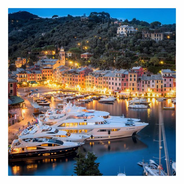 Cuadros ciudades Night Time In The Harbour Of Portofino