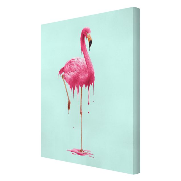 Cuadros en turquesa Melting Flamingo