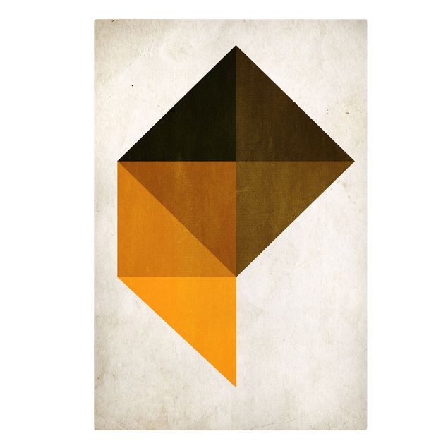 Cuadros naranja Geometrical Trapezoid