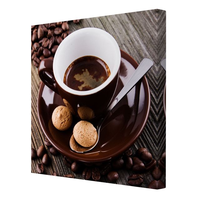Cuadros marrón Coffee Mugs With Coffee Beans