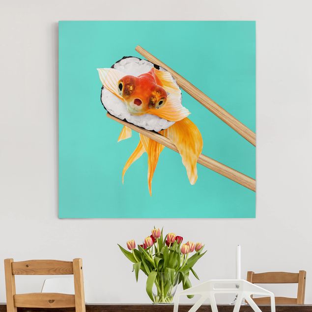 Lienzos de peces Sushi With Goldfish