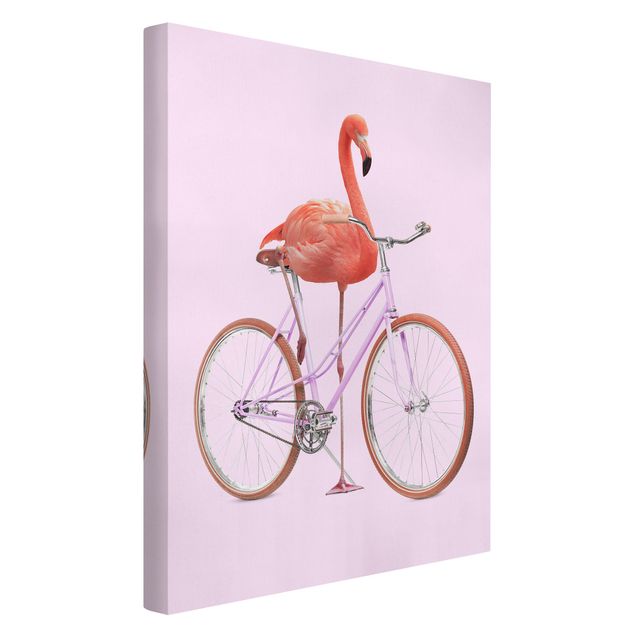 Reproducciónes de cuadros Flamingo With Bicycle