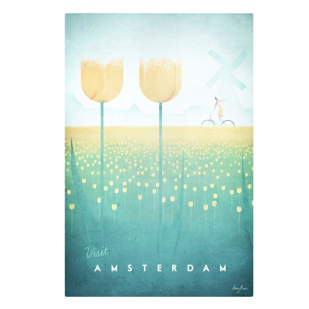 Cuadros tonos amarillos Travel Poster - Amsterdam