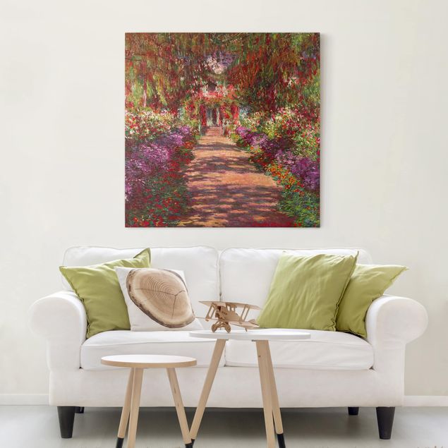 Reproducciones de cuadros Claude Monet - Pathway In Monet's Garden At Giverny