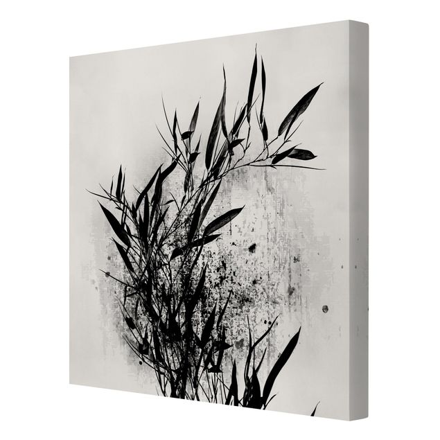 Cuadros en lienzo de flores Graphical Plant World - Black Bamboo