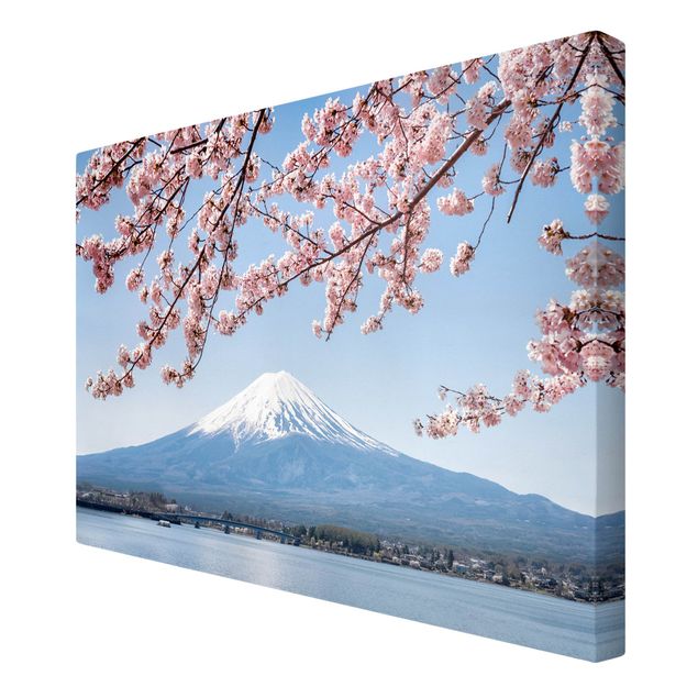 Cuadro con paisajes Cherry Blossoms With Mt. Fuji