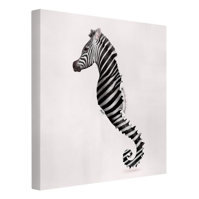Lienzos caballos Seahorse With Zebra Stripes