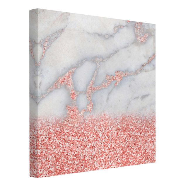 Cuadros famosos Marble Look With Pink Confetti