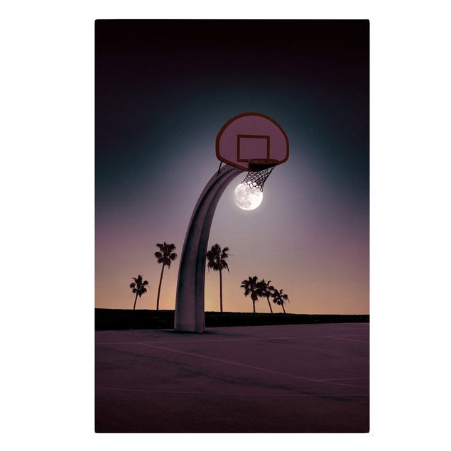 Cuadro negro Basketball With Moon