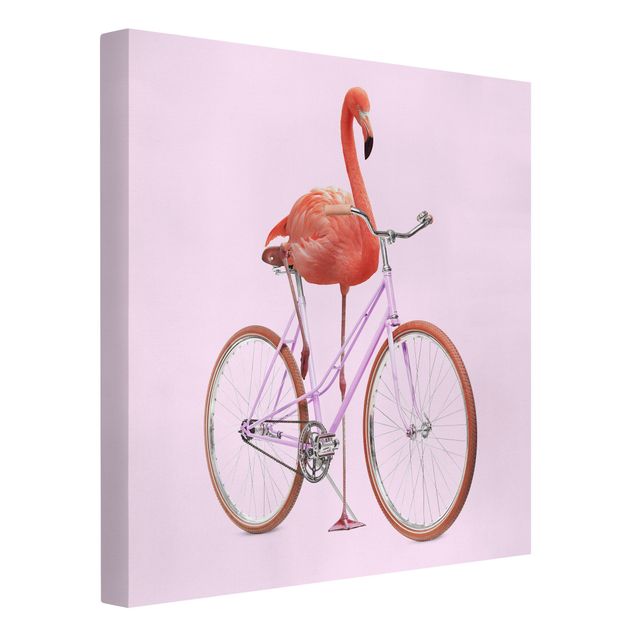 Reproducciónes de cuadros Flamingo With Bicycle