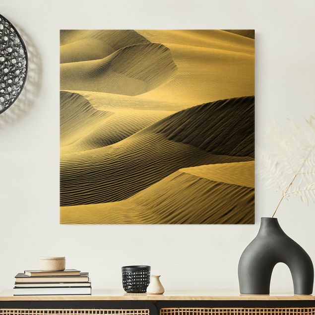 Lienzos de paisajes Wave Pattern In Desert Sand