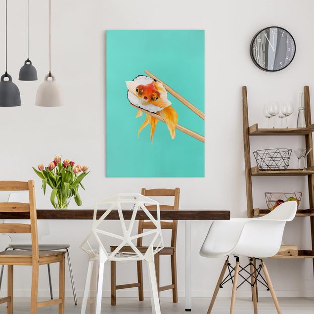 Cuadros peces Sushi With Goldfish