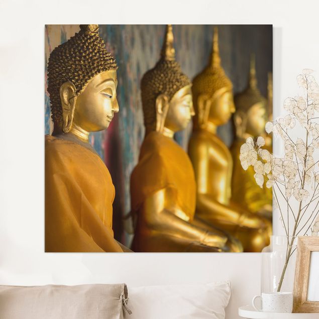 Cuadros de Asia Golden Buddha Statue