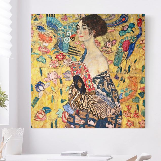 Cuadros Art deco Gustav Klimt - Lady With Fan