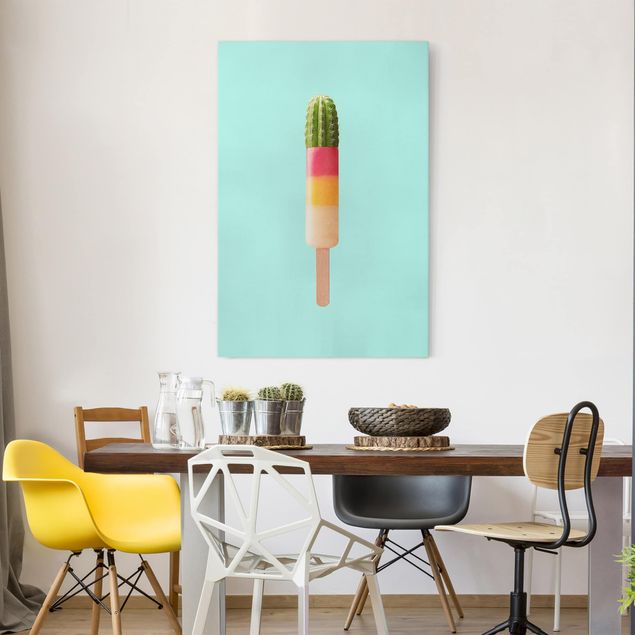 Lienzos de cuadros famosos Popsicle With Cactus