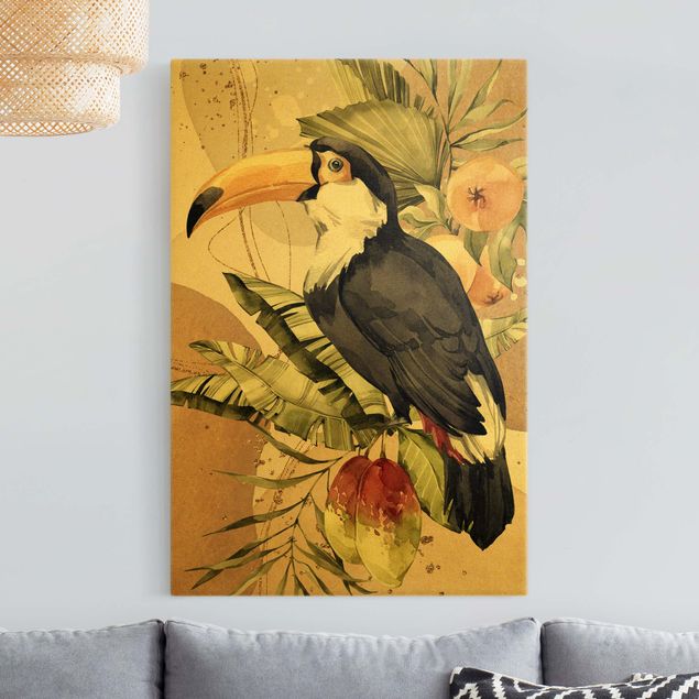 Cuadros en lienzo de flores Tropical Birds - Toucan