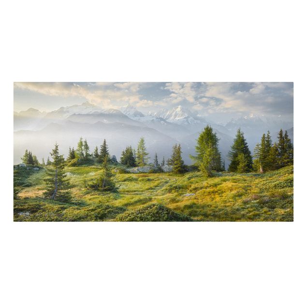Lienzos paisajes naturales Émosson Wallis Switzerland